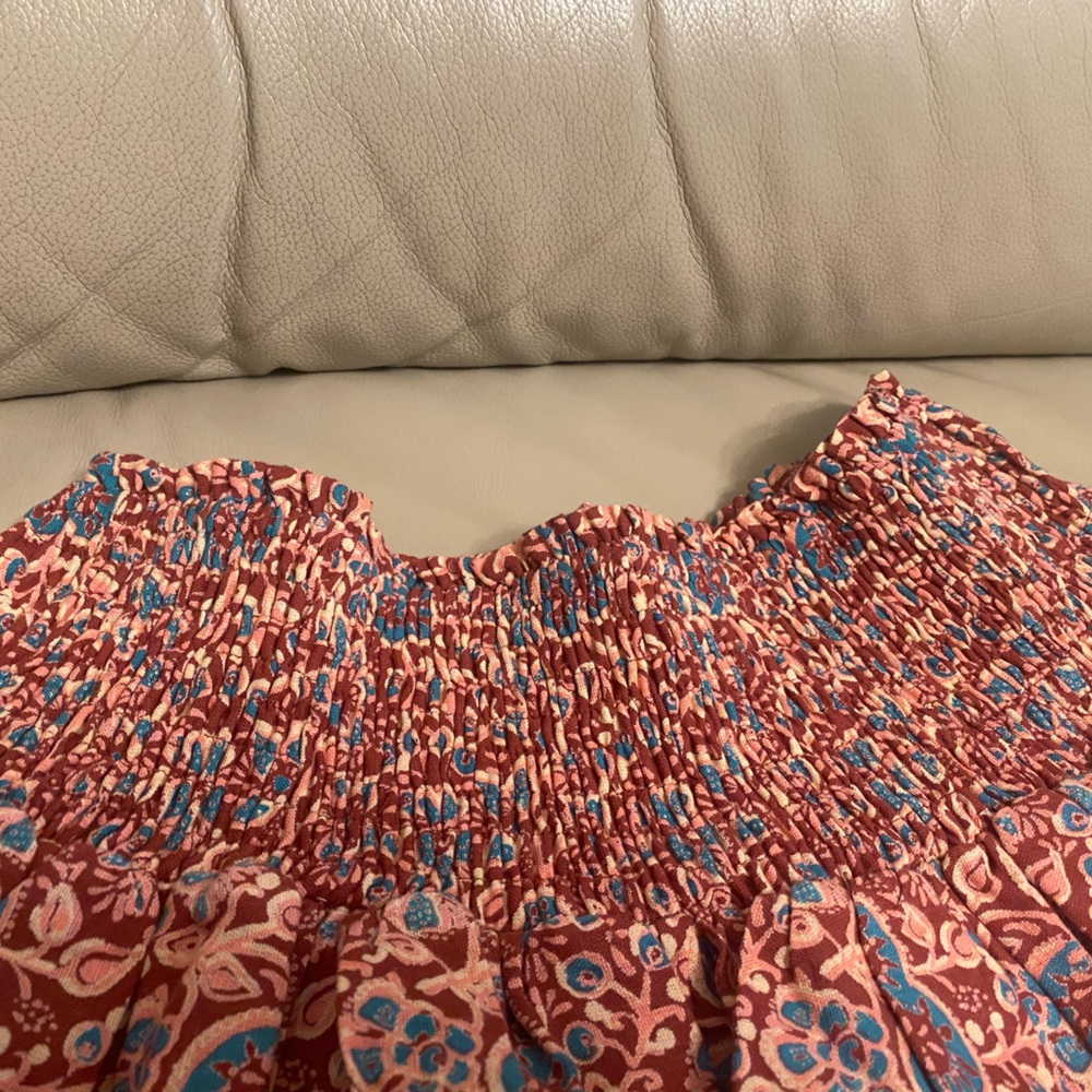 OMIKA Handmade Mango Poppy Smocked Tiered Skirt - NWOT - Medium - Picture 8 of 12